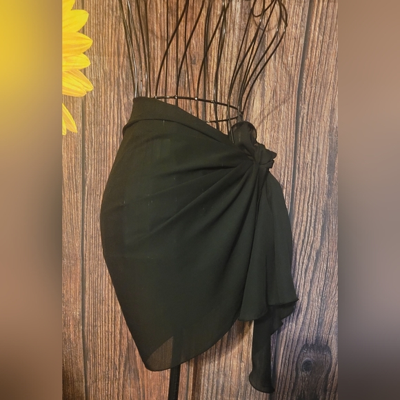 La Palapa Black Scarf Cover-Up - Picture 4 of 6